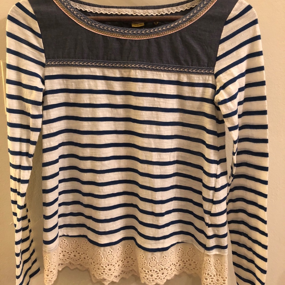 Little Yellow Button Striped Shirt from Anthro
